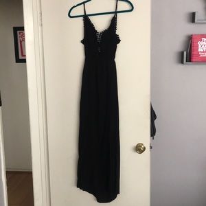 Black cotton sun dress